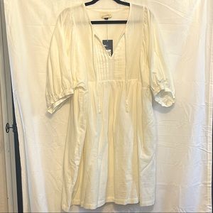 Universal threads ivory cream dress NWT pockets xl